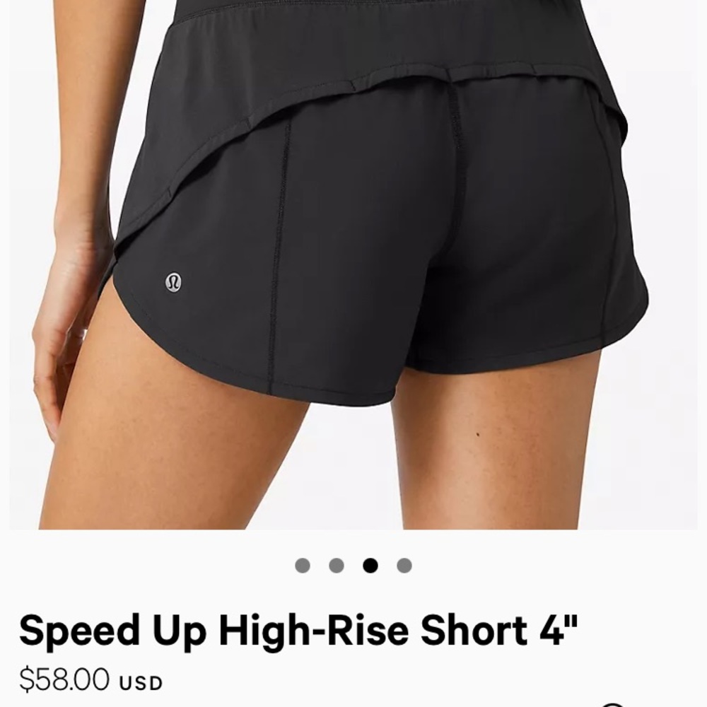 EUC size 6 Lululemon Shorts black